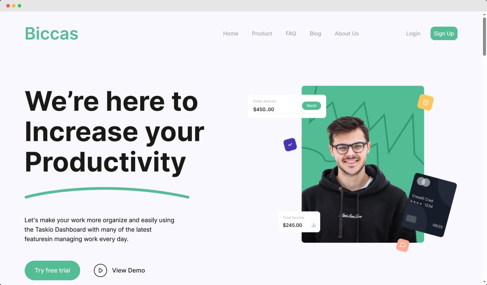 fintech landing page thumbnail