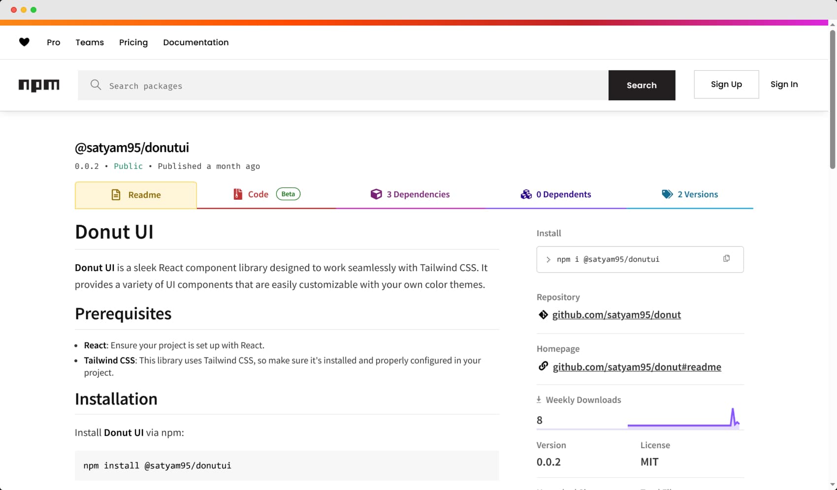 Donut UI: React Component Library screenshot 2